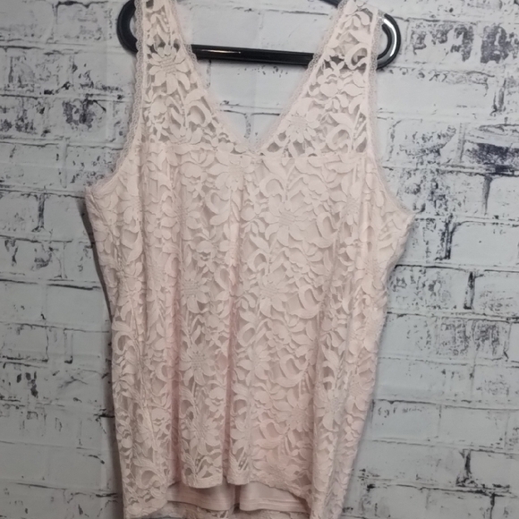 ✨Torrid Lace Sleeveless Plus Size 3 Top in Soft Pink - Picture 5 of 5